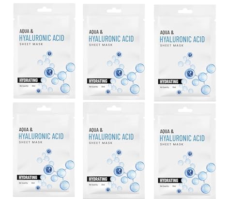 Image of Aqua Illuminating Sheet Mask | Serum-infused Sheet mask | Minimises open pores | Control excess oil | 20ml (pack of-6)