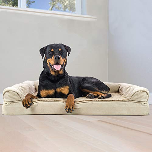 Furhaven Xl Orthopedic Dog Bed Plush & Suede Sofa-Style W/ Removable Washable Cover - Clay, Jumbo (X-Large) #TOP2