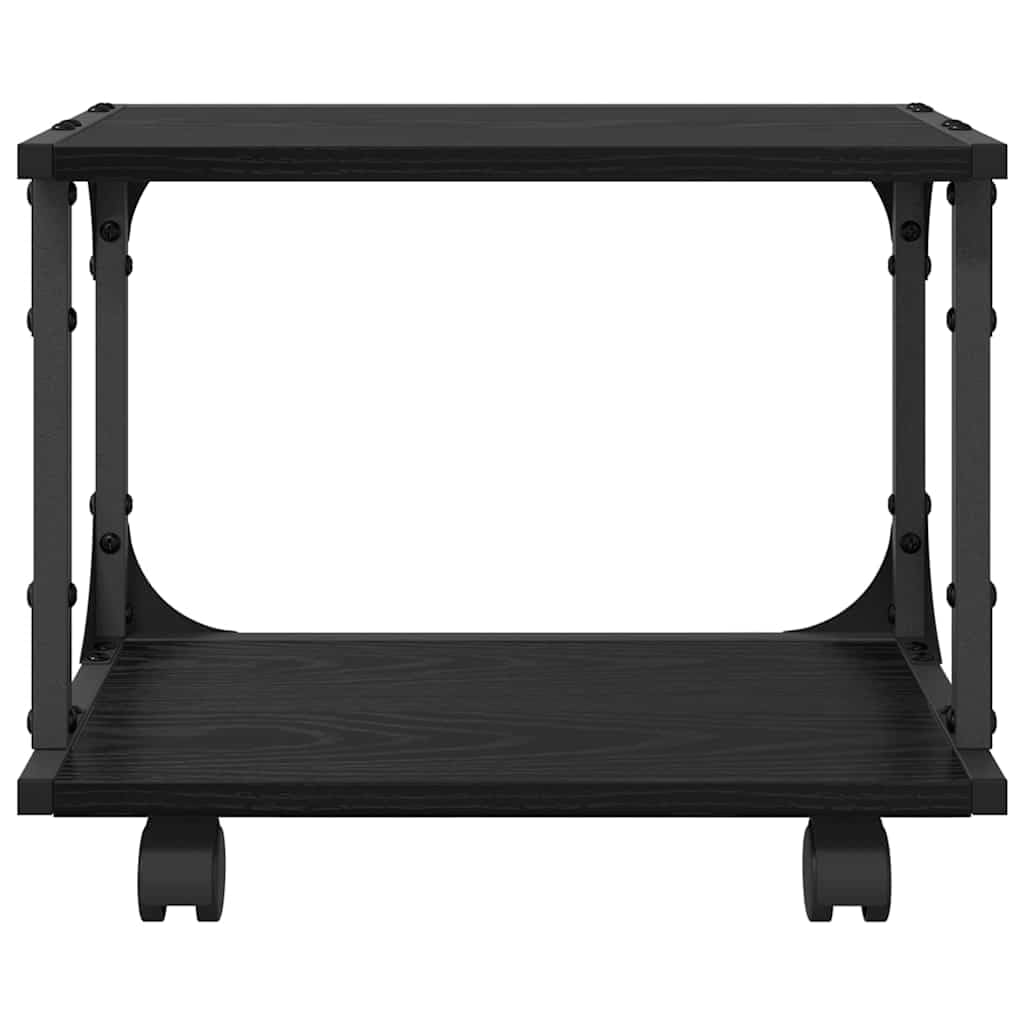 Soporte para impresora, aspecto de roble, 41 x 28 x 33,5 cm, mesa auxiliar para oficina, salón, dormitorio