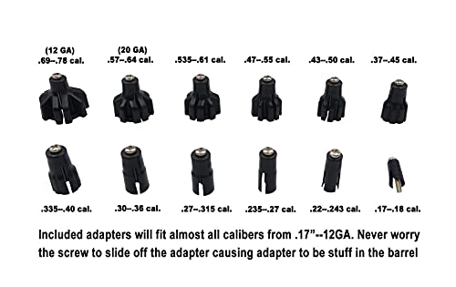 Strongtools Green Boresighter For .17 To 12Ga Caliber Rifle And Handgun Universal Hunting Green Dot Boresight Kit With Press Switch Bore Sight With 2 Pieces Cr2 Batteries (2 Packs Adapter, Green) #TOP2