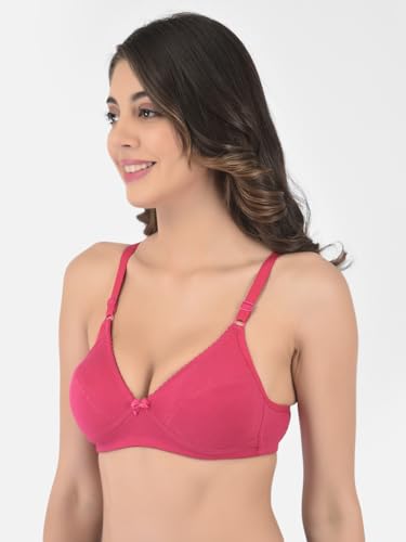 Image of Softline Women's Cotton Blend Wire-Free Non-Padded Plunge Bra Combo | Comfortable & Breathable Everyday Wear (Pack of 2)