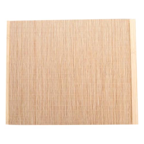 Gumney Bamboo Tea Mat, 9.84”x13.77” Washable Heat-Resistant Waterproof Table Placemat for Kitchen Dining Room Restaurant Accessories, Brown