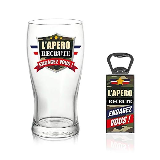 STC Coffret Verre à bière l'apéro recrute engagez-vous