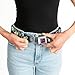 Invader Zim Belt, Seatbelt Buckle Belt, Invader Zim GIR Poses and Stars Black Green, 34 to 52 Inches