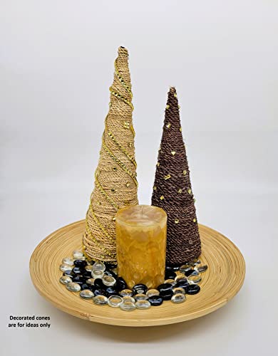 AllStellar Paper Mache Cones Open Bottom 13.75x5 in. Set of 3 (Large) - For DIY Art Projects, Crafts and Decorations!