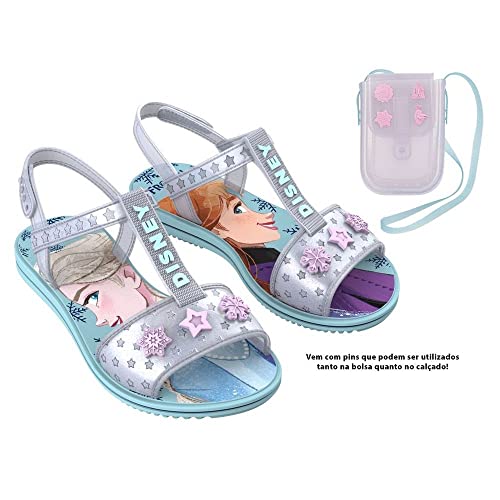 Sandalia, Fashion Bag Kit, Disney, Feminino, Azul, 28