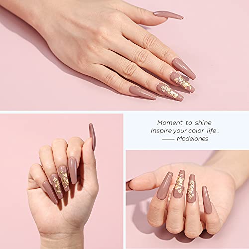 Modelones Violet Rose Gel Nagellack, 15ml 1Pc Soak Off Gel Polish Shellac Nagellack für UV/LED Nagellampe Langlebige… – Bild 3