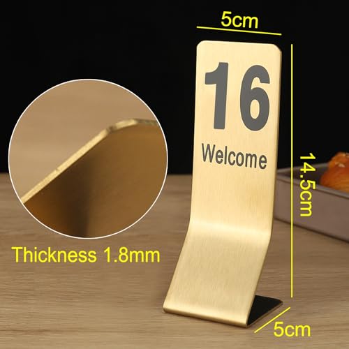 Numéros de table de restaurant 1-20 en acier inoxydable - 2