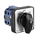 Heschen Universal Rotary Cam Selector Changeover Switch SZW26-20/B202.2 On-Off-On Momentary 660V 20A 3 Position 2 Phase 8 Terminals CE