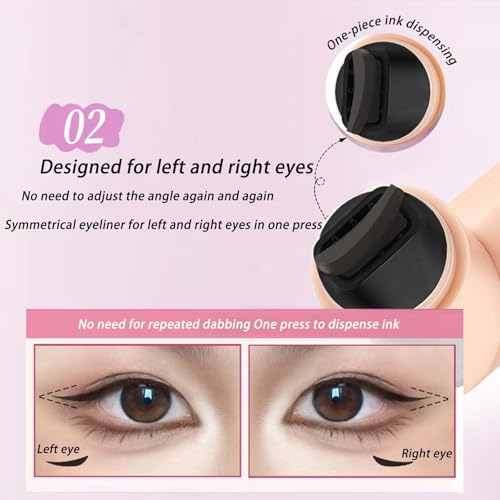 Set 2 piezas Wing Eyeliner Stamp líquido resistente al agua miniatura 4