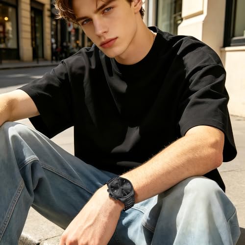 Image of OPK Mens Chronograph Watch Stainless Steel Strap Date Display Luminous Waterproof Business Wrist Watch