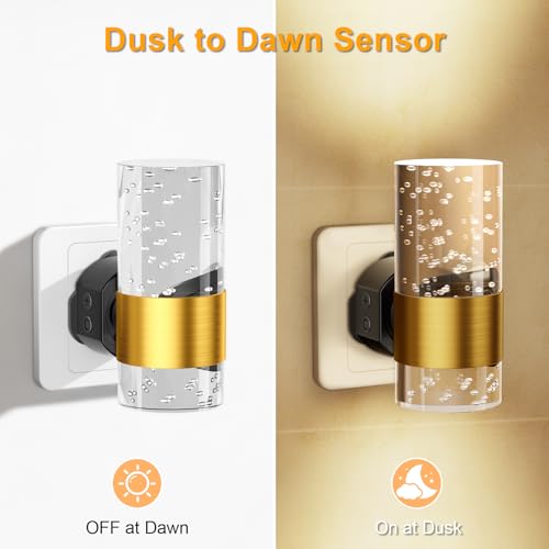 Night Light Plug in Wall with Dusk to Dawn Sensor, Adjustable 3 Colour Temperature (3000K/4500K/6000K) and Brightness (0-100LM), Modern Plug in Night Light for Hallway, Bedroom, Stairs, 2 Pack - Image 4