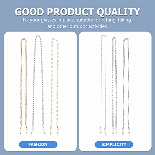 Healifty 6Pcs Lenzenvloeistof Ketting Zonnebril Eyewear Strap Houder Leesbril Retainer - Image 4