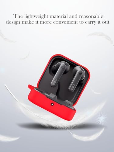 Image of Xcreo Soft Silicone Headphones Case Cover With Keychain For CMF By Nothing Buds Pro 2 (Orange)