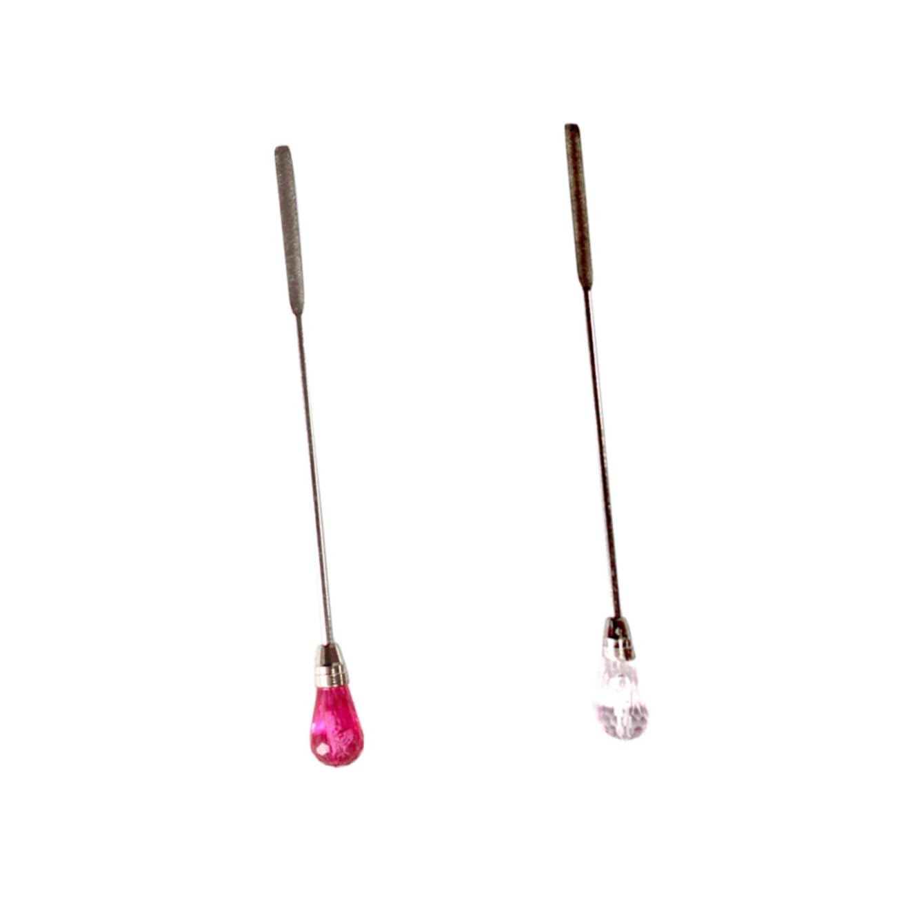 Ipetboom Nail Polish Stir Stick 2pcs Stainless Steel Nail Stirring Rods Dip Powder Tool Acrylic Gel Mixing Stick