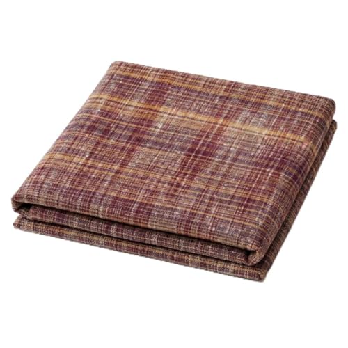 Image of Unstitched Cotton Fabric for Men and Women - Light Weight Trending Self Pattern Khadi Cotton Fabric Material (3.5 Meter, New Marron)