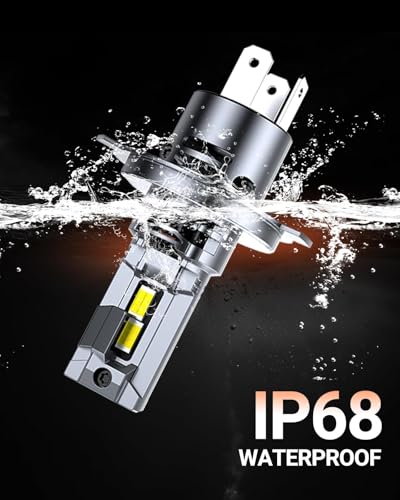 Image of SEALIGHT H4 Bulbs, 50000LM H4 9003 Light Bulbs with 14000RPM Cooling Fan, LED Fog Light, Plug-N-Play, Pack of 2