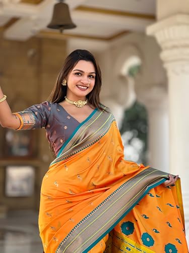 ALPHAFOX WITH DEVICE kanjivaram silk saree – image 4