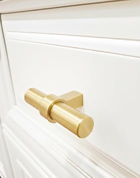 Cosmas 20 Pack 181BB Brushed Brass Cabinet Bar Handle Pull Knob - 2-3/8 Long