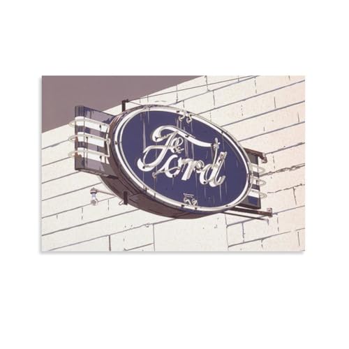 ��؉p�l�uFORD�v�|�X�^�[ �z�[������ �p�l�� �ǃA�[�g ����Ǌ|�� �G�� �ŉ� �|�p��i �C���e���A12x18inch(30x45cm)