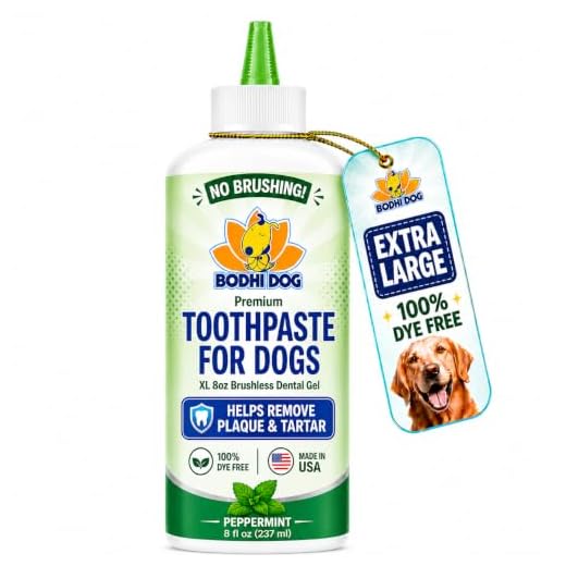 Bodhi Dog Pet Dental Gel | New Thicker Formula | Plaque Remover & Breath Freshener | Toothpaste for Dogs and Cats | Made in USA | 8oz (240ml)