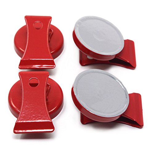 CMS Magnetics Magnetische Clips, 4 Stück, Rot