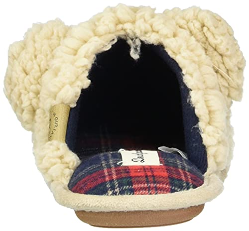 Dearfoams Women's Buffalo Check Lil Bear Scuff Slipper3