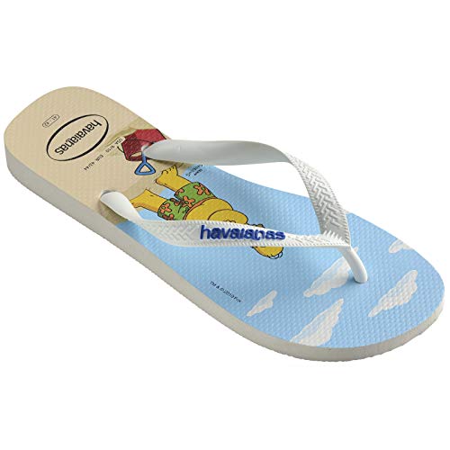 Chinelo, Havaianas, Simpsons, Adulto Unissex, Branco/Azul Estrela, 37/38