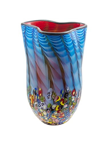 Dale Tiffany AV21007 Tangelo Hand Blown Art Glass Vase Multicolor