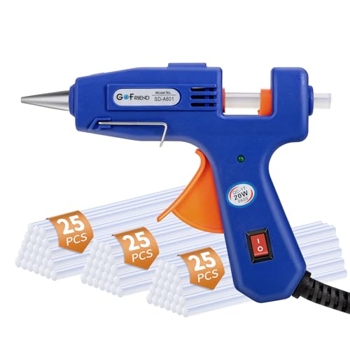 GOFRIEND 20W Hot Melt Glue Gun with 75 Glue Sticks