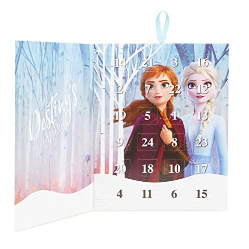Disney Frozen 2 Calendrier De L'avent 2019 - Calendrier de l'avent Frozen La Reine des Neiges 2 avec Bijoux Fantaisie pour Enfant Fille - Comprend 24 Cadeaux Différents à Découvrir