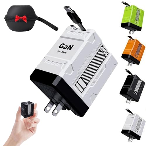 Cozyhubz Charger,2 in 1 GaN Charger 120W with Storage Bag, Compact Foldable USB & Type-C Wall Plug, Multi-Device Compatibility for Phones, Tablets, and Laptops - Perfect for Travel (#2)