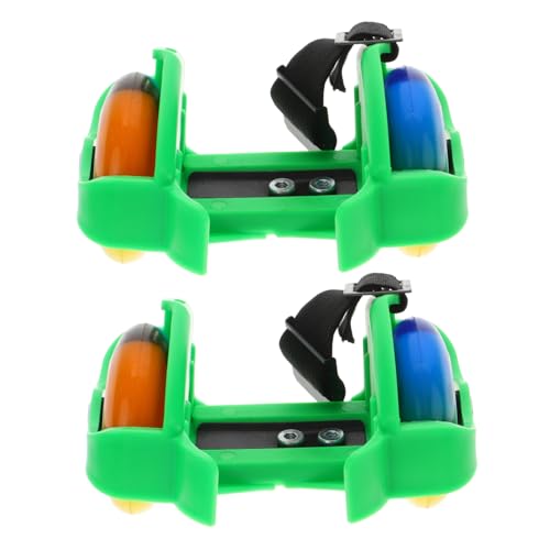 SUPVOX Glowing Kids Roller Skates Adjustable Skates with Comfortable Pu/Rubber Shoes Light-up Wheels
