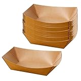 100 botes resistentes para servir alimentos para llevar papas fritas, palomitas de maíz, perrito caliente, 14,5 x 9 x 4,5 cm