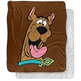 Scooby-Doo Blanket, 50"x60", Scooby Happy Silky Touch Sherpa Back Super Soft Throw Blanket