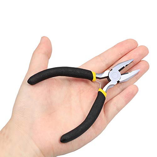 Image of Mini Linesman Pliers - 5 Inch Combination Pliers With Spring Loaded Wire Cutters - Electrical & Screw Removal Tool - Jewellery Making