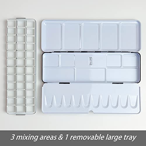 FCLUB Empty Watercolor Palette Paint Case - Medium Tin with 36 Half Pans by FCLUB - Image 2