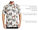SPORTY BUFF Mens Golf Polo Shirt - Standout Performance Quick-Dry Golf Polo Shirts for Men (X-Large, Leopard Wild)