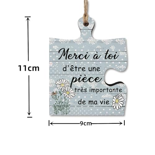FANAOREN Cadeau Meilleure Amie Femme, Cadeau Amie, Plaque Suspendue en Forme de Puzzle, Cadeaux Anniversaire Ami, Anniversaire, Idee Cadeaux Noel Femme – vue 7