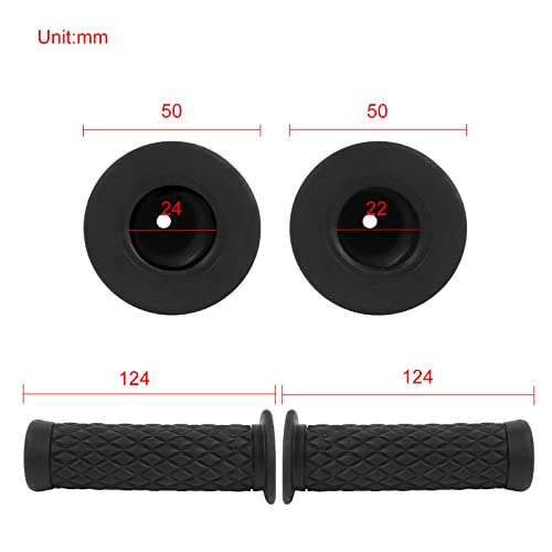 Image of FLYPIG Universal 22mm 7 /8 inch Motorcycle Handlebar Grips Bike Grips Non Slip Rubber Hand Grips for Honda Yamaha Suzuki Kawasaki KLX CRF YZF XR Polaris Arctic Cat Off Road Dirt Bike Handle Grips