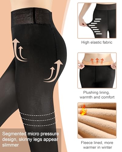 Image of Fleece Lined Tights Women - Sheer Fleece Lined Tights for Women, Winter