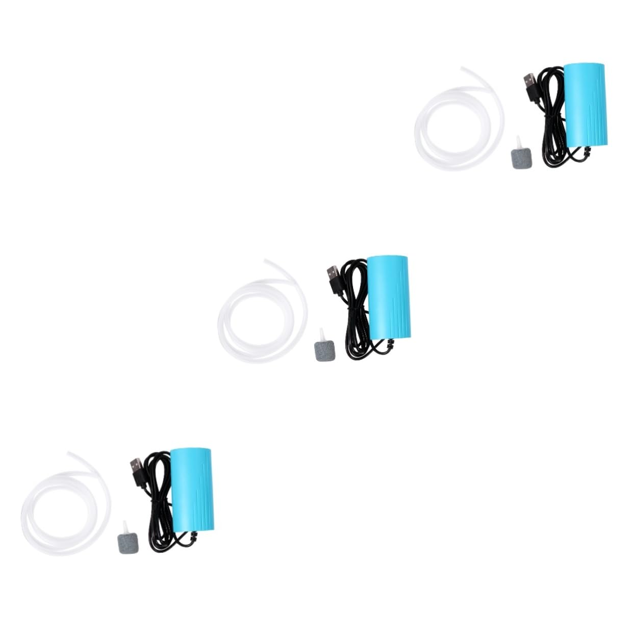 BESPORTBLE 3piezas Bomba De Aire USB Silenciosa para Acuarios Oxigenador Portátil para Peceras para Entornos Tranquilos y Uso Prolongado