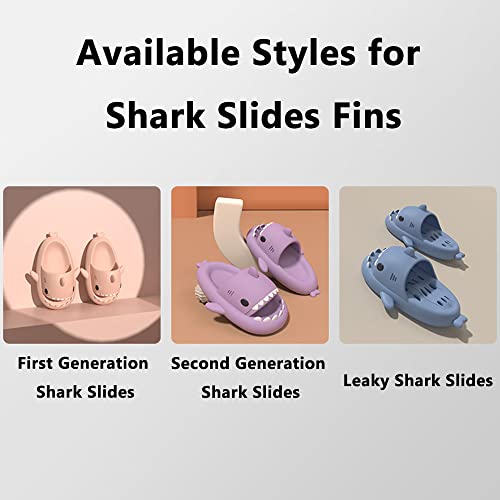 Zureto 2 Pack Shark Slides Fins, Cloud Shark Slides Replacement Top Fins4