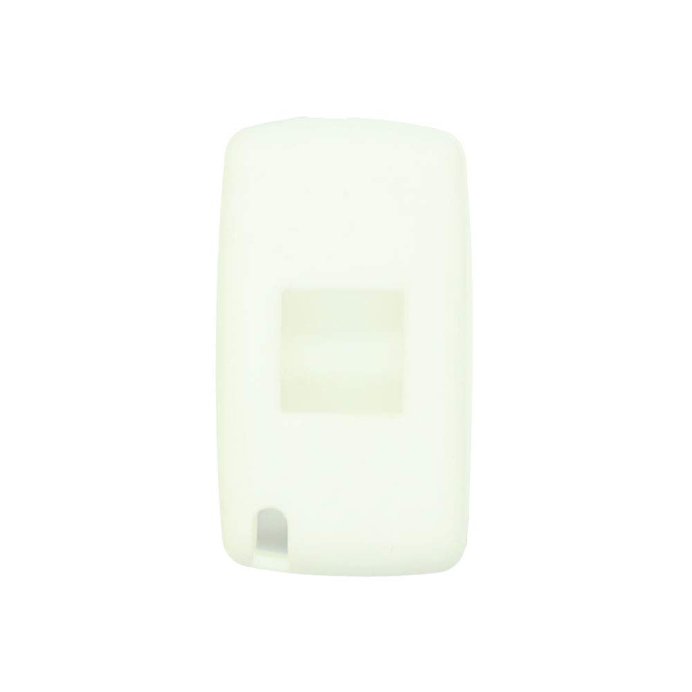 BROVACS Silicone Cover Protector Case Holder Skin Jacket Compatible with PEUGEOT CITROEN 3 Button Flip Remote Key Fob w/Light Symbol CV9305 White - Image 3