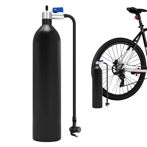 Inflator de neumáticos de bicicleta, bomba de compresor portátil con función de vacío, 2,95 x 13,58 pulgadas, ligero y compacto diseño, neumáticos inflación Equipment for Mountain, Road, Bicicleta