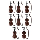 EXCEART 8Pcs 1: 12 Dollhouse Violin Miniature Mini Musical Instrument Collection Mini Figurine Ornaments for Doll House Musical Room