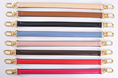 Image of Genuine Leather Plain Strap Replacement Top Handle Leather Strap for Handbag (Black, 26 in)