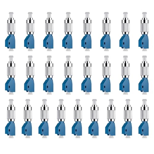 Image of Moocci 25 Pcs Visual Fault Locator Fiber Adapter, Fiber Optic Connector, Single Mode 9 /125um FC Male to LC Female Hybrid Optical Fiber Convertor Adapter Compatible with Optical Power Meter Cable
