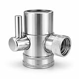 Hahn Technology® Edelstahl-Verbundstück für Wasserhahn-Wasserfiltersystem, Komplett aus Edelstahl, inkl. Umschalthebel & Strahlregler, Ersatz- & Upgrade-Komponente