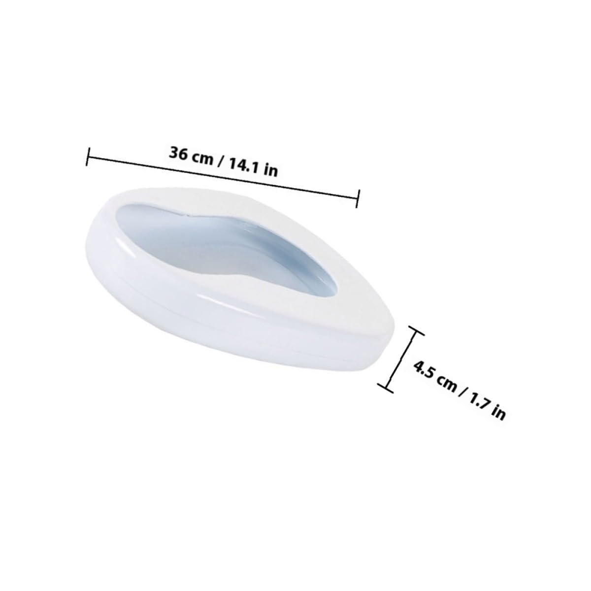 Bassin de Lit Portable Blanc en Émail Anti-Éclaboussures pour Alités